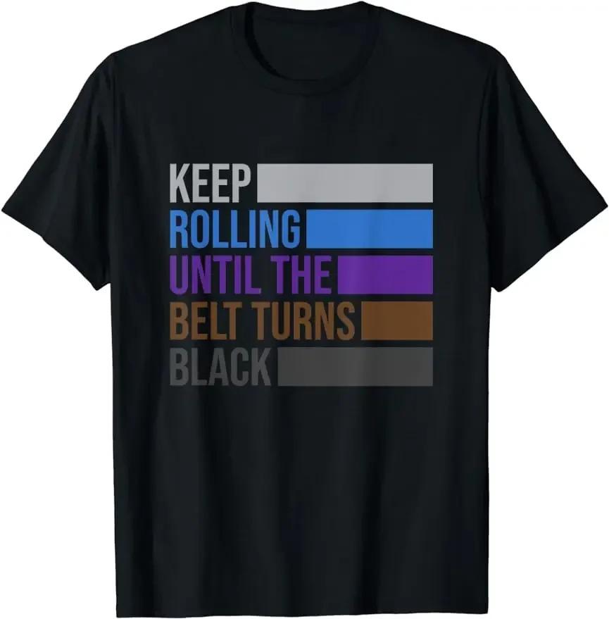 

Summer Mens Brazilian Jiu Jitsu Letter Fun Printed Round Neck Tshirt Casual Street 100 Pure Cotton Soft Short Sleeved Shirt 4XL