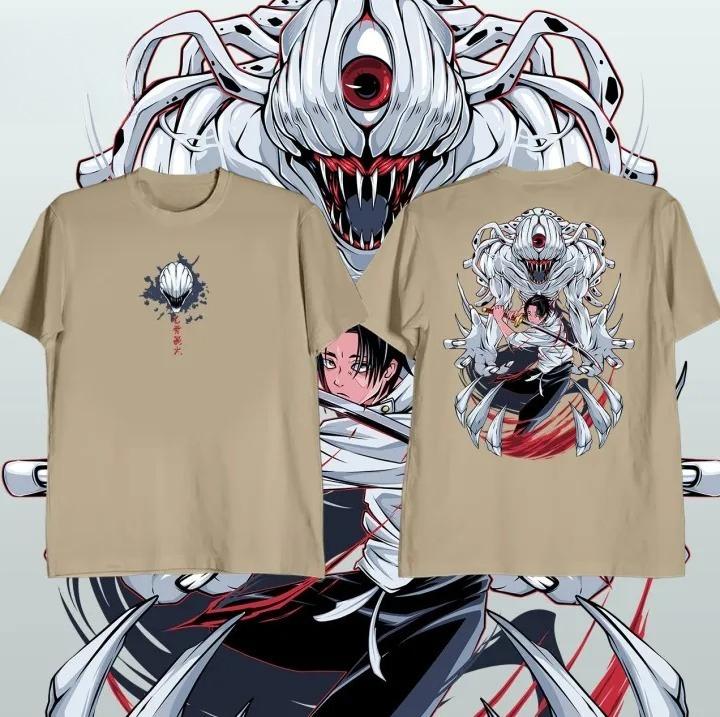 

2026 Summer Jujutsu Kaisen Anime Yuta Okkotsu Printed Loose Shortsleeved Pure Cotton Childrens Tshirt Unisex Casual Loose Y2k 4XL