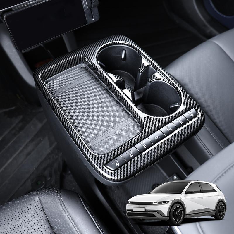 For Hyundai Ioniq 5 2025 2026 Car Tuning Carbon Fiber Center Console Gear Shift Panel Cover Trim Interior Accessories LHD