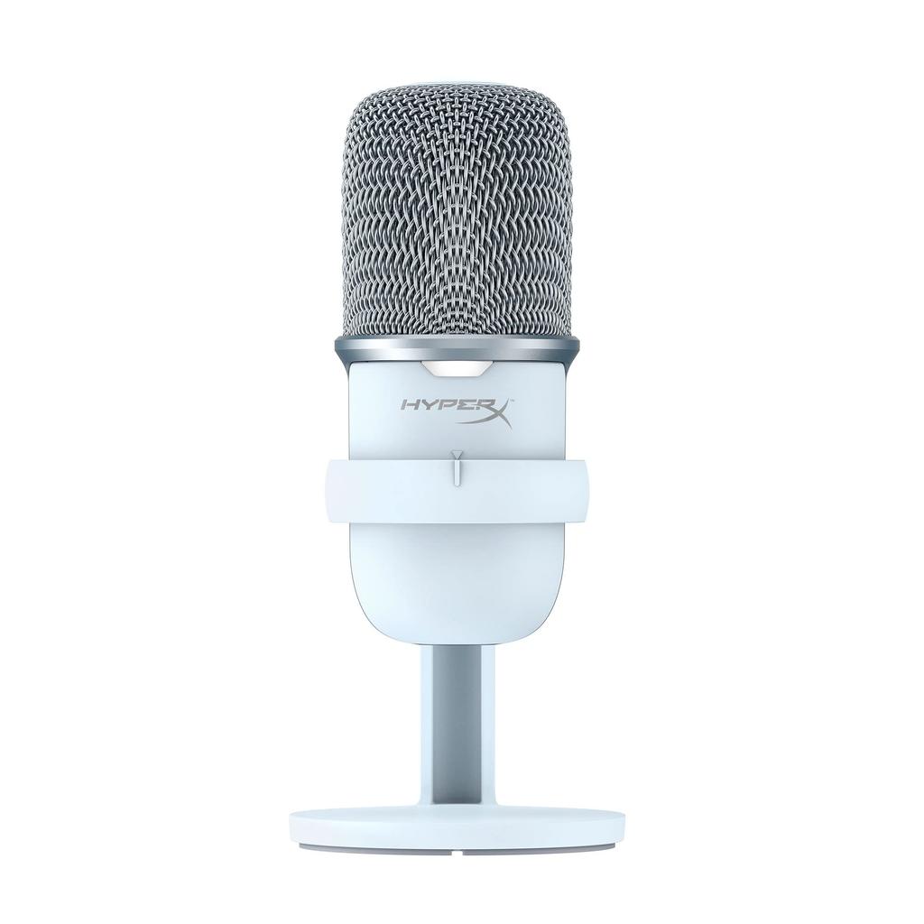 Hyper-X SoloCast USB Standalone Microphone, White, for Teleworkers, Streamers, Content Creators, and Gamers, Compatible with PC, PS4, and PS5, 2-Year