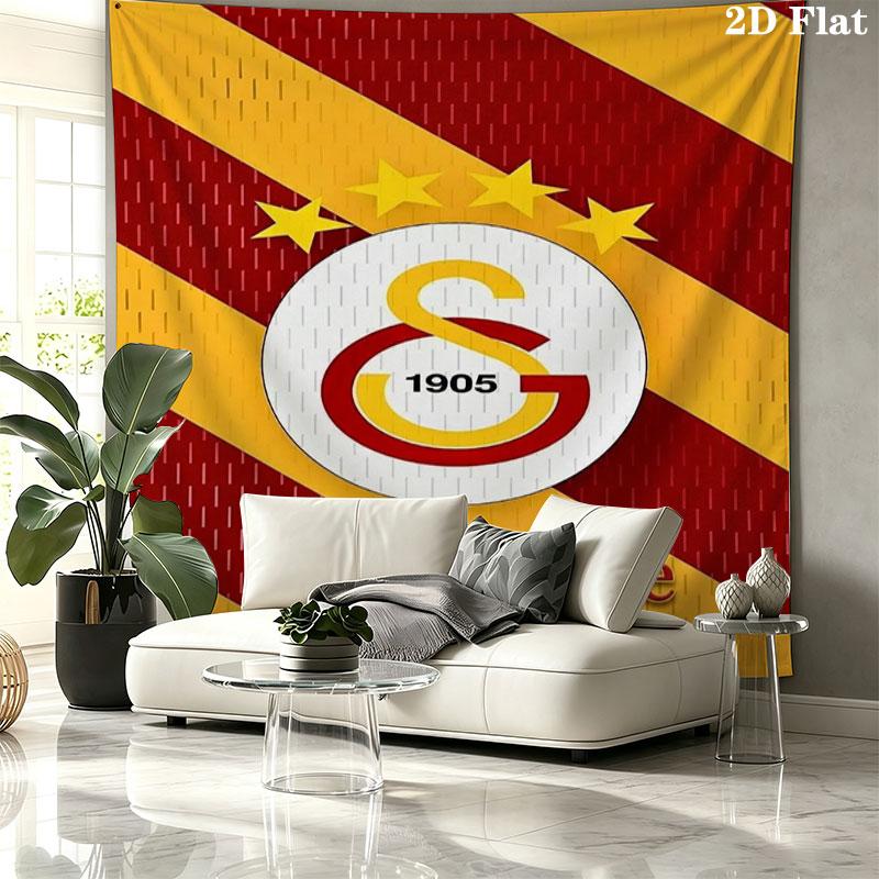 Galatasaray S Niestandardowe Imię Gobelin Ścienny Estetyczny Dekor Ścienny Drukowany Materiał Koc Dekoracyjne Gobeliny do Sypialni Salonu Wystrój Domu