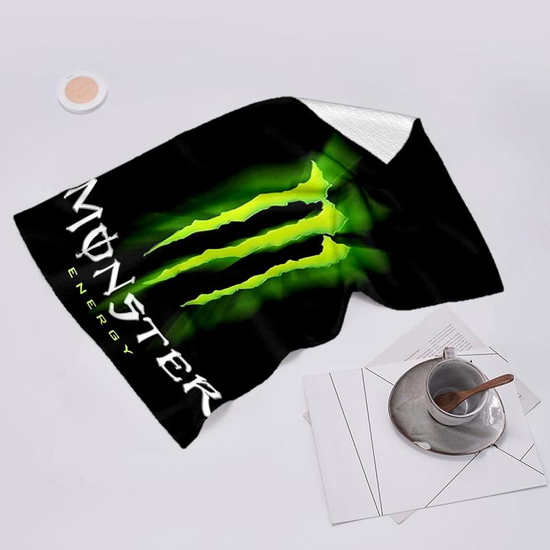 Beweis Strandtuch mit Monster Energy LOGO Muster - weich, saugfähig, schnelltrocknend, maschinenwaschbar - perfekt zum Schwimmen, Camping, Baden