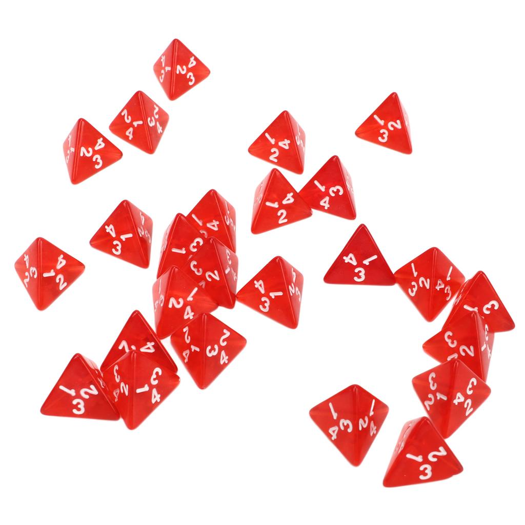 25pcs Digital Dice Transparent Educational Triangular Number Teaching Dice for Interactive Game