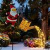 Solar Lawn Santa Kettle Lights Solar LED Waterproof Decorations Christmas Garden Lawn Decorative Light for Holiday Party Church