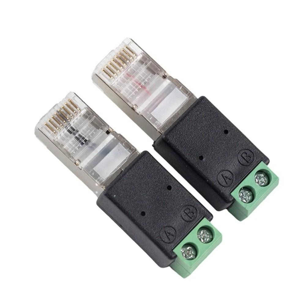 2PIN Terminal RJ45 To RS485 Converter Crystal Head To Terminal Adapter DVR System