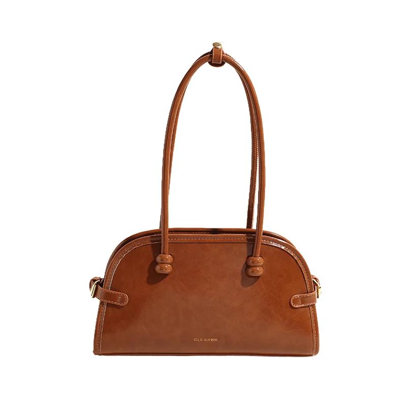 Luxury Shiny PU Shell Shoulder Bags Solid Zipper Grace High-quality Travel Bags for Women Fashion