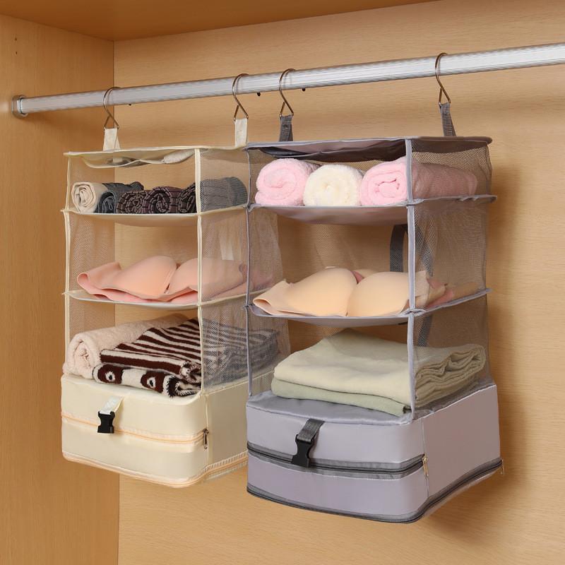 Modern Minimalist Hanging Travel Organizer For Bedroom Closet Storage Bag With Multiple Compartments