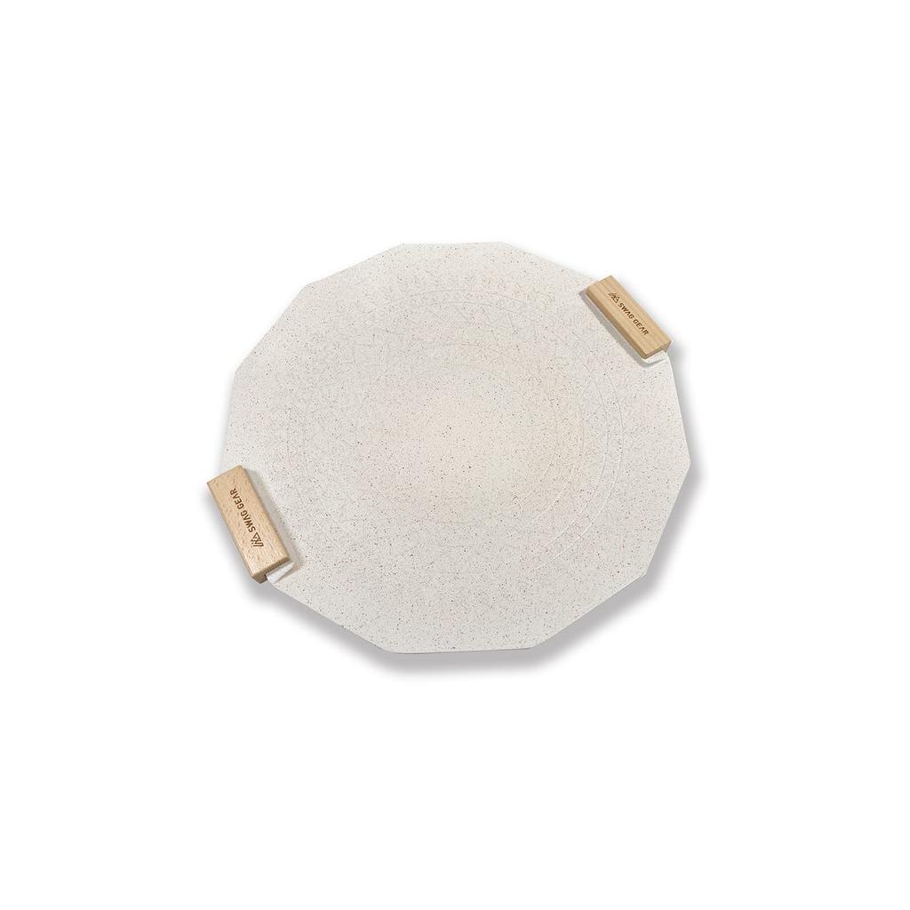 SWAG GEAR Multi-Griddle Pan, Grill, Camping, Maifan Stone Coating, Non-Stick, Induction Compatible, Storage Bag Included (Medium, White)