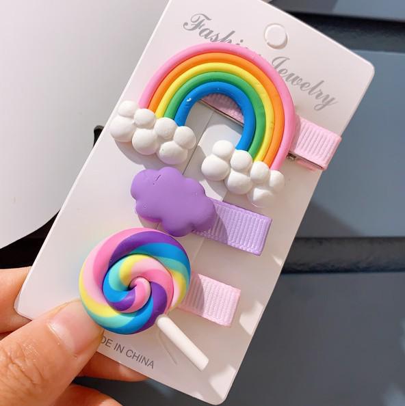 Set of 50 Pink Cute Hair Clips – Sweet Girly Bangs Clips, Japanese Cartoon Hair Accessories
