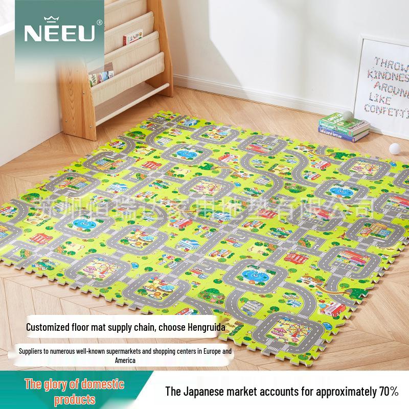 

Развивающий пазл-мат из пены: Утолщенный, Дефектный, Сращенный Коврик для Ползания для Детей 30*30*1cm (9 pieces)