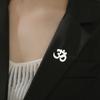 LIKGREAT OM Yoga Brooch for Women Men Stainless Steel Pin Buddhism Hindu  Supernatural Spiritual Amulet Jewelry Religion Gift