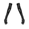 Sexy Women Shiny Faux Leather Latex Long Gloves Pu Pvc Full Fingers Elbow Glove Hip-Pop Jazz Outfit Mittens Cosplay Accessory F2