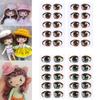 10 Pai Boy/Girl Glass Crystal Decals Anime Figurine Doll Face Organ Paster Eye Chips Paper Cartoon Eyes Stickers