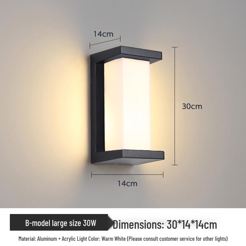 Simple Modern Waterproof LED Outdoor Wall Lamp for Garden, Balcony, and Terrace with Sensor and Moisture-Proof Features.