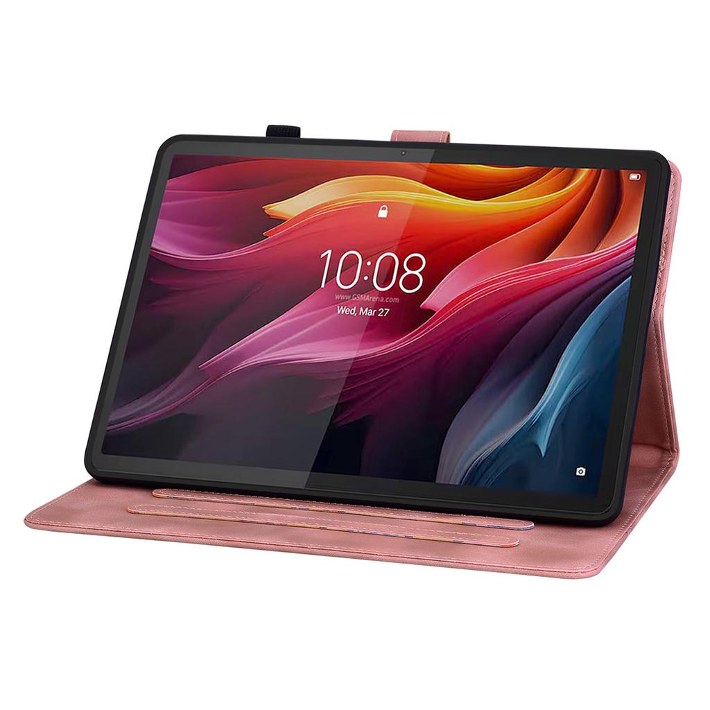 Pro Lenovo Tab K11 Plus Pouzdro Vzorek Lotosového Květu Slot pro Karty Kožený Kryt na Tablet