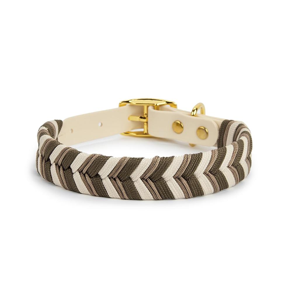 Fashion PVC Braided Luxury Adjustable Dog Collar & Leash with Print Pattern Ribbons Decoration Soft & Durable