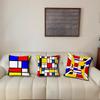 Abstract Painting Piet Mondrian Art Simple For Bedroom Car Coffee Shop Room Soft And Living Room Sofa Decorative Pillow Case