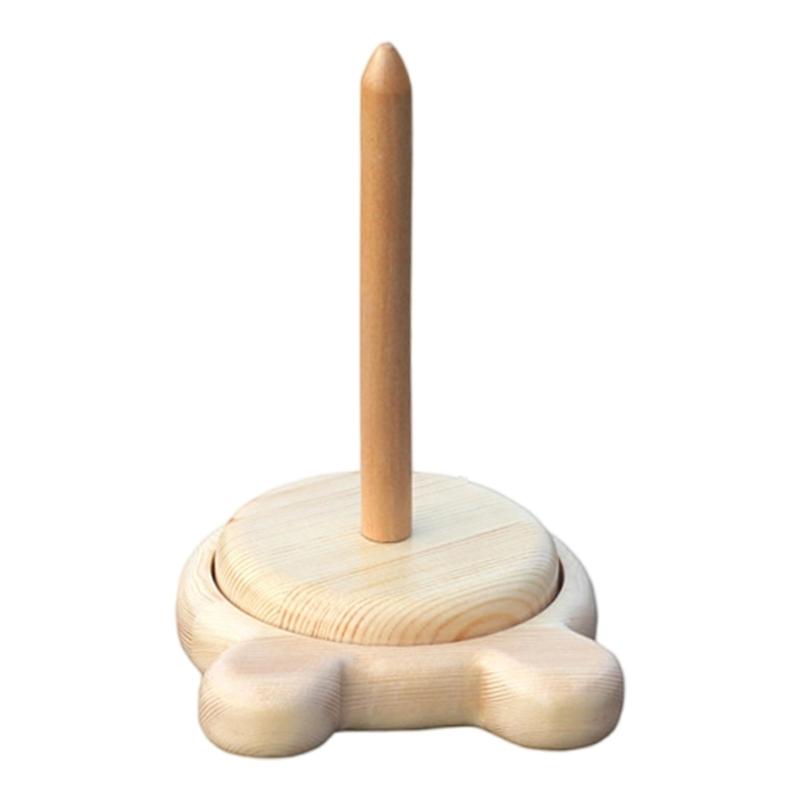 Drehbarer Holzgarnhalter für Strick- und Häkelprojekte Leichtgewichtiger, tragbarer Holzgarnspender Garnspulenständer