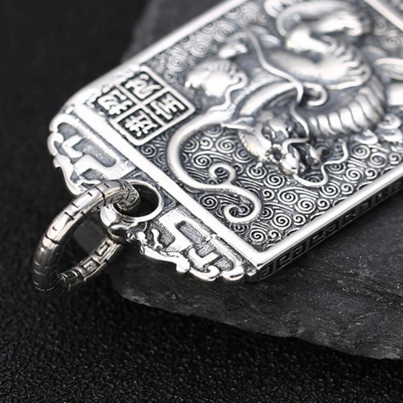 Fang Pai Pixiu Pendant Men's and Women's Necklaces Plated Trendy Retro Pendant Hanging Rope Jewelry