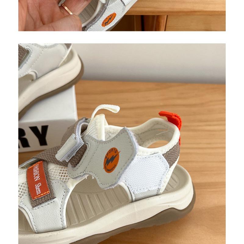 New Summer Boys' Closed-Toe Sandals - Hollow-Out Sports Beach Shoes with Breathable Mesh for Casual Wear