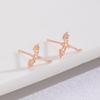 Elegant Dragon Shape Studs Earrings Fashion Earring Delicate Ear Jewelry Ears Studs Copper Texture for Daily and Party