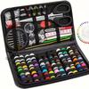 172/128/67/27pcs/set Sewing Kit with Threads Needles Scissors Tape Measure Buttons Storage Bag Portable Travel Sewing Box Tools
