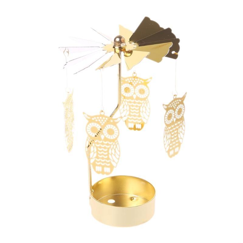 Candlestick Rotatings Spinnings Carousel Light Holders Home Dinner Wedding Bar Party Decorations
