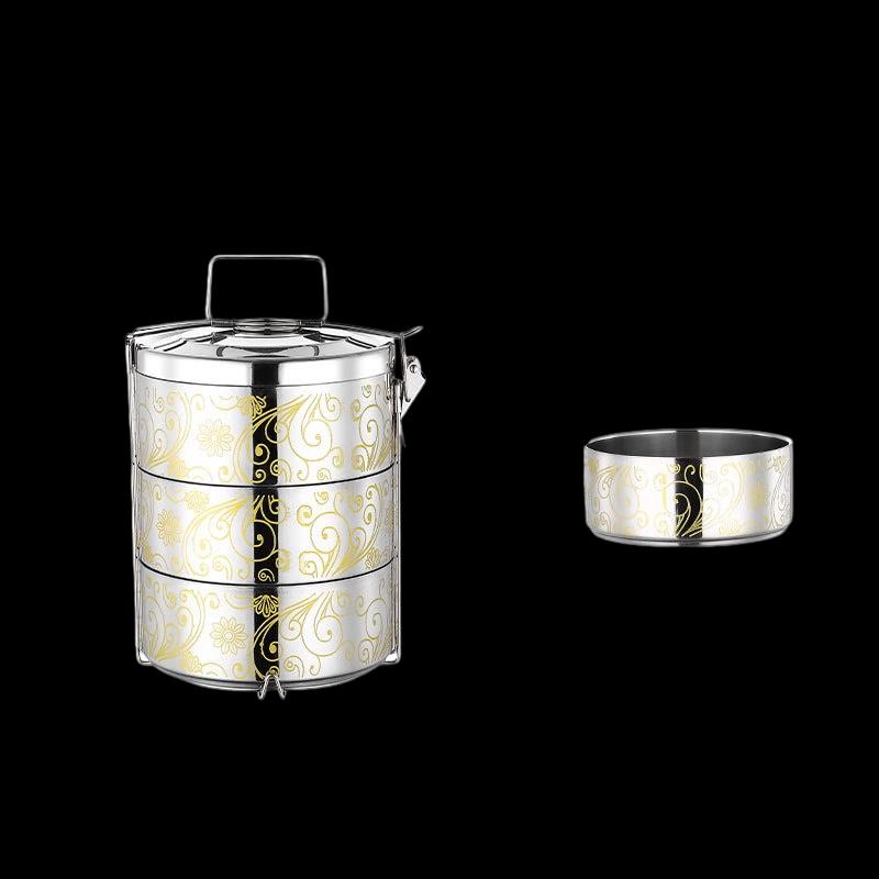 Debo Portable Stainless Steel Lunch Box with Handle