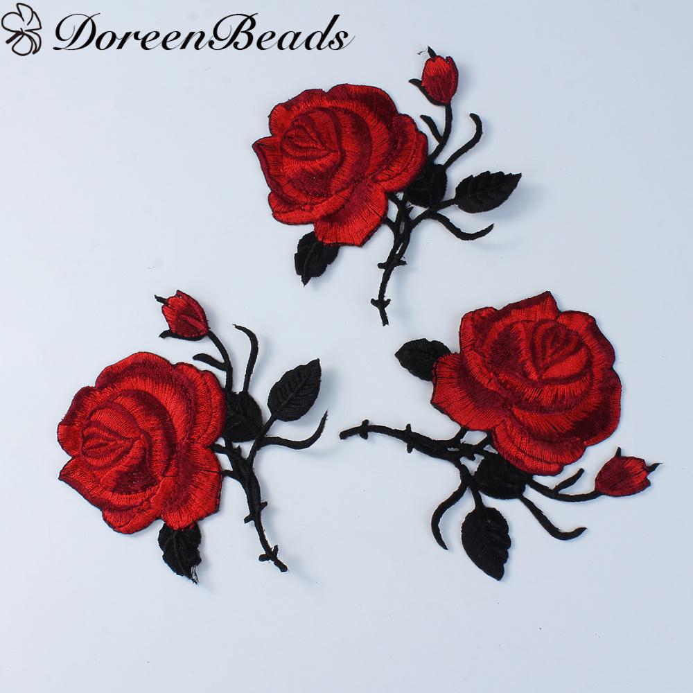 

DoreenBeads ткань купол уплотнения кабошон ремесло Роза вино Красное