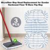Mop Heads Replacements for Ocedar Hardwood Floor 'N More Microfiber Mop, 3 Pack Mop Refills for O-Cedar Hardwood Floor 'N More Microfiber Mop, 15 X 8