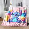 1pc Stitch Printing Blanket - Soft, All-Season Throw for Living Room, Bedroom,Travel