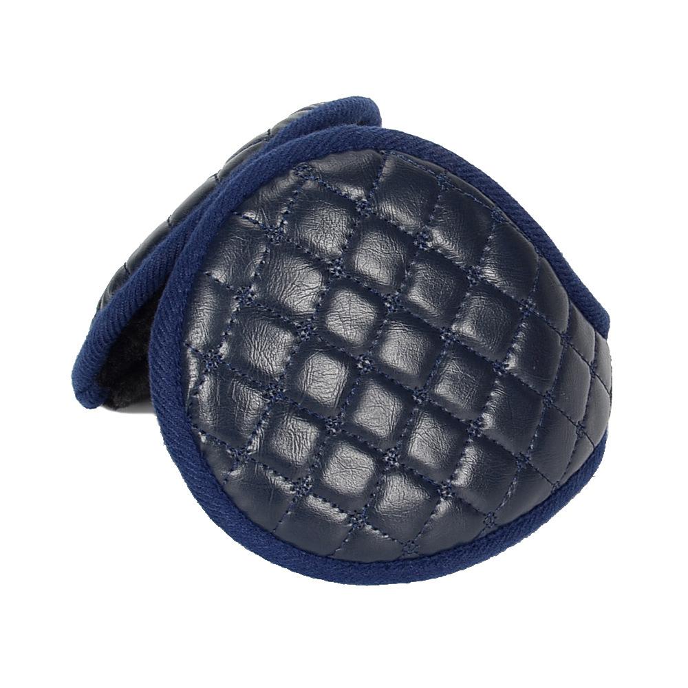 Scaldaorecchie Invernali paraorecchie per Uomo da Esterno Ispessiti Caldi Impermeabili Moda Peluche PU Pelle Pieghevole Copri Orecchie