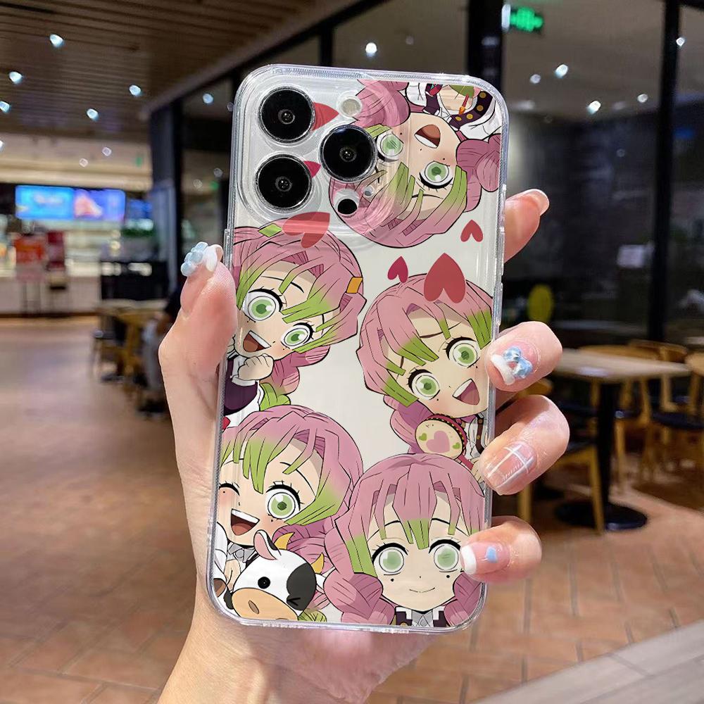 Cute D-Demons S-Slayers Phone Case for iPhone 17 Air 16 15 14 Plus 13 12 11 Pro Max X Xs XR 8 e Soft TPU Transparent Cover iPhone 11 Pro Max