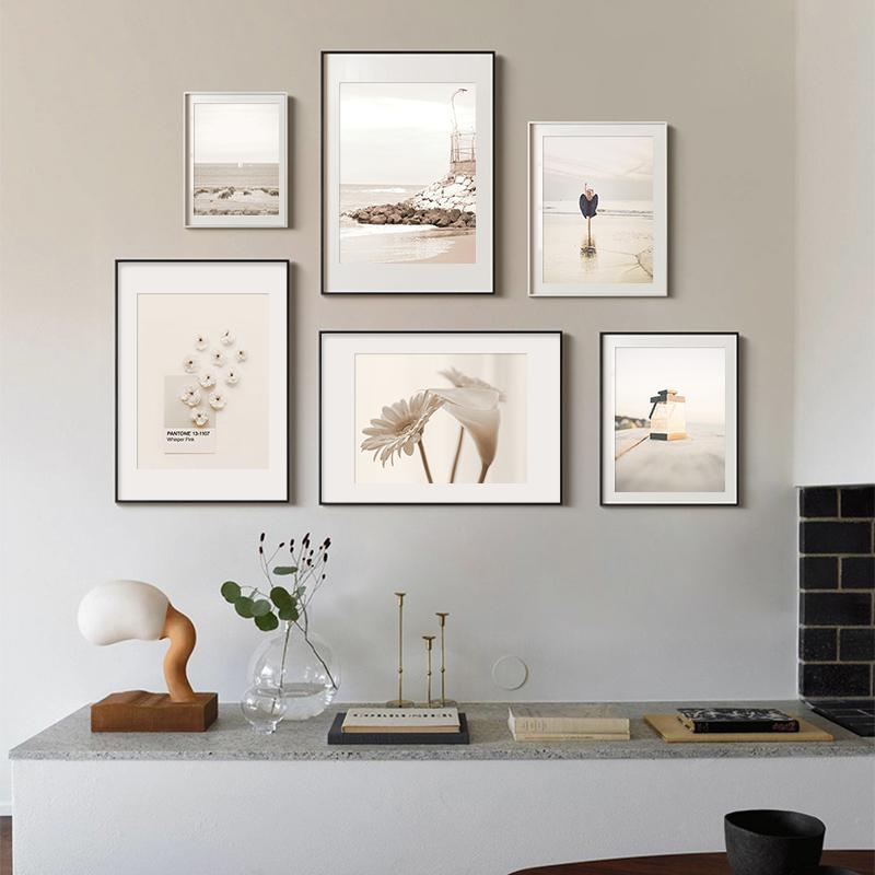 Natur Landschaft Poster Meer Landschaft Blumen Wand Kunst See Strand Druck Leinwand Malerei für Wohnzimmer Dekoration Bild