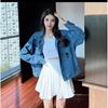 Korean Style Embroidered Loose Denim Jacket for Autumn/Winter