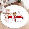 Flag Round Area Rug,Carpet Rug for Living Room Bedroom Sofa Playroom Decor,Non-slip Floor Mat