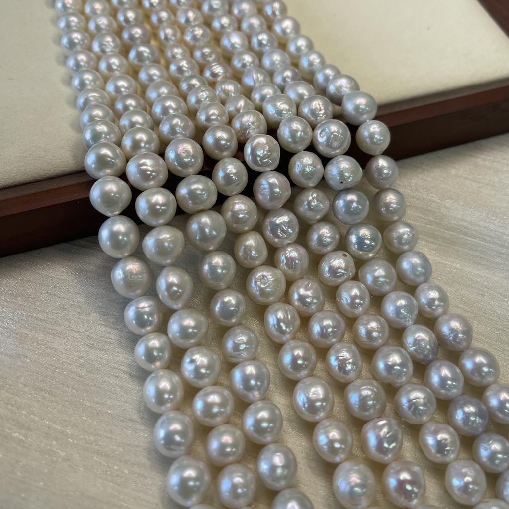 White Nearround Pearl 9-11mm For Jewelry Making DIY Necklace Bracelet Earrings Accessory