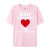 Warte, sie mögen dich nicht so, wie ich dich liebe, Grafik-T-Shirts Anime Rot und Schwarz Grafik-T-Shirt Vintage-Stil