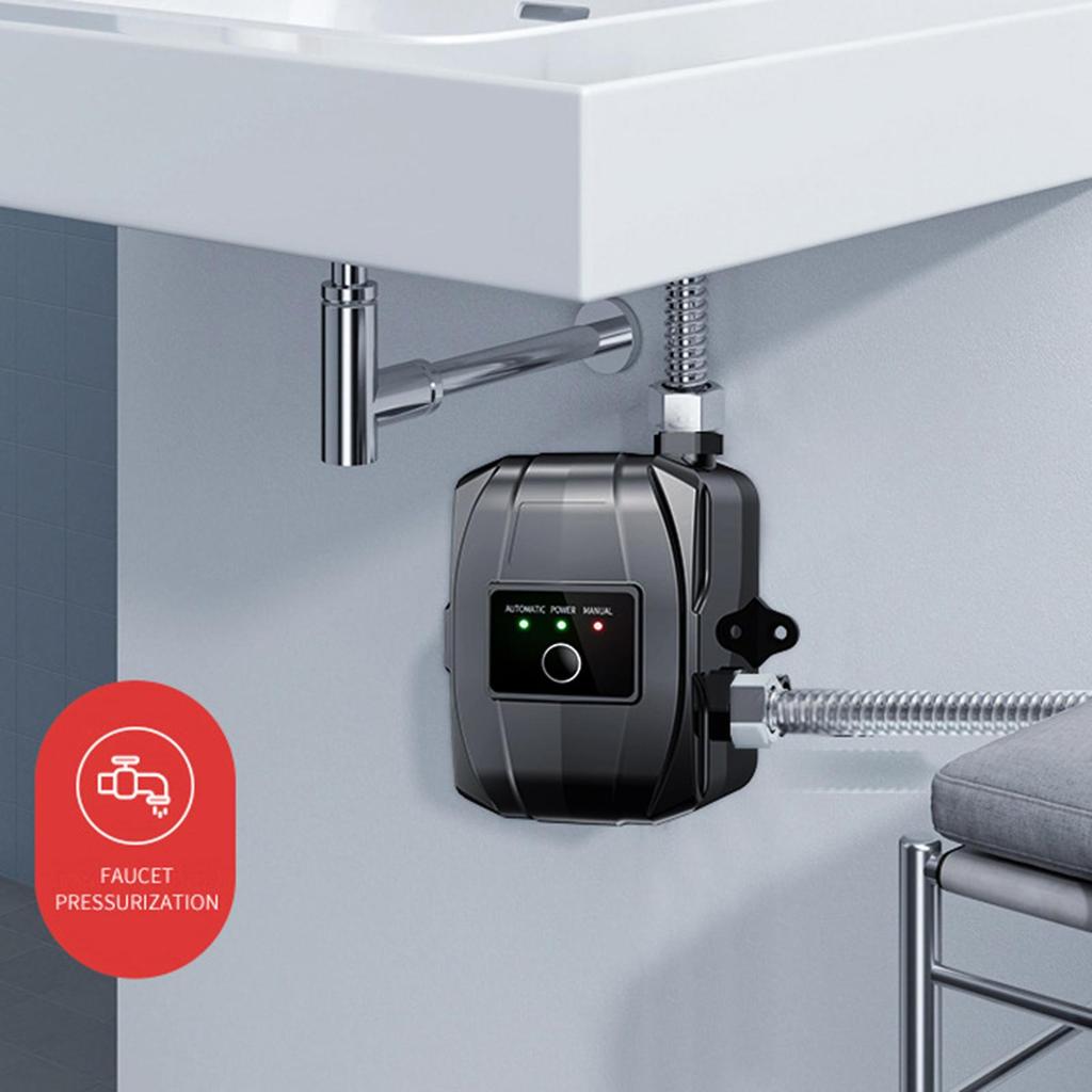 Pompa Booster Pressione Acqua Ricircolo Silenziosa 33L/Min CC 24V Pompa Acqua Senza Spazzole per Scaldabagno Domestico