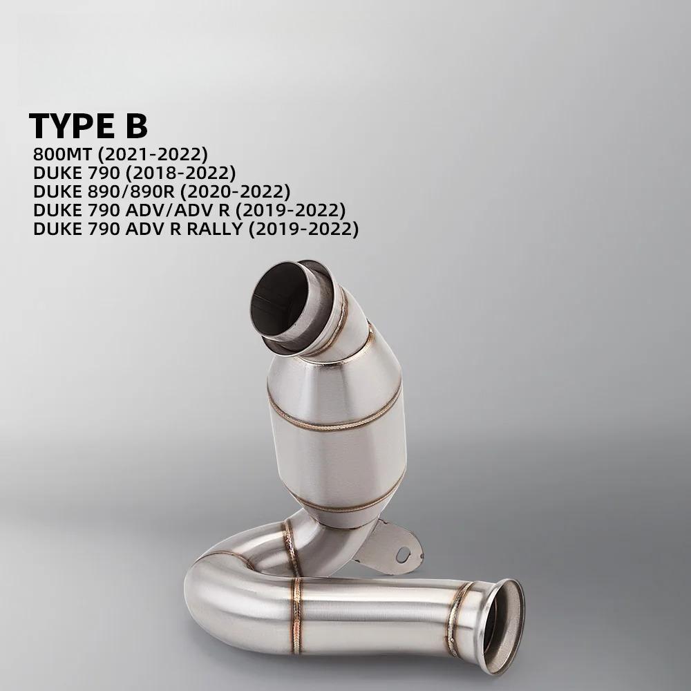 For Duke 790 2018 - 2022 800MT 890 890R 790ADV Motorcycle Exhaust System Modified Middle Section Slip-On Middle Link Pipe