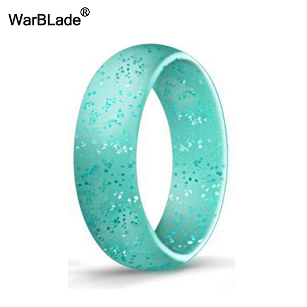 WarBLade 5.7mm Anelli in Silicone Alimentare FDA per Donne Matrimonio Elastici in Gomma Anello Dita in Silicone Flessibile Ipoallergenico