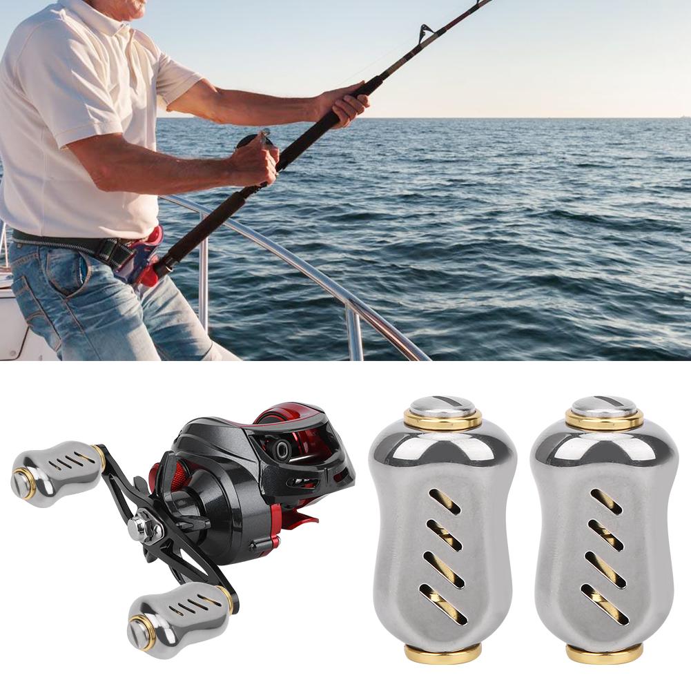 Stainless Steel Fishing Rocker Arm Handle Reel High Strength AntiCorrosion Modified Parts(Gun Gold )