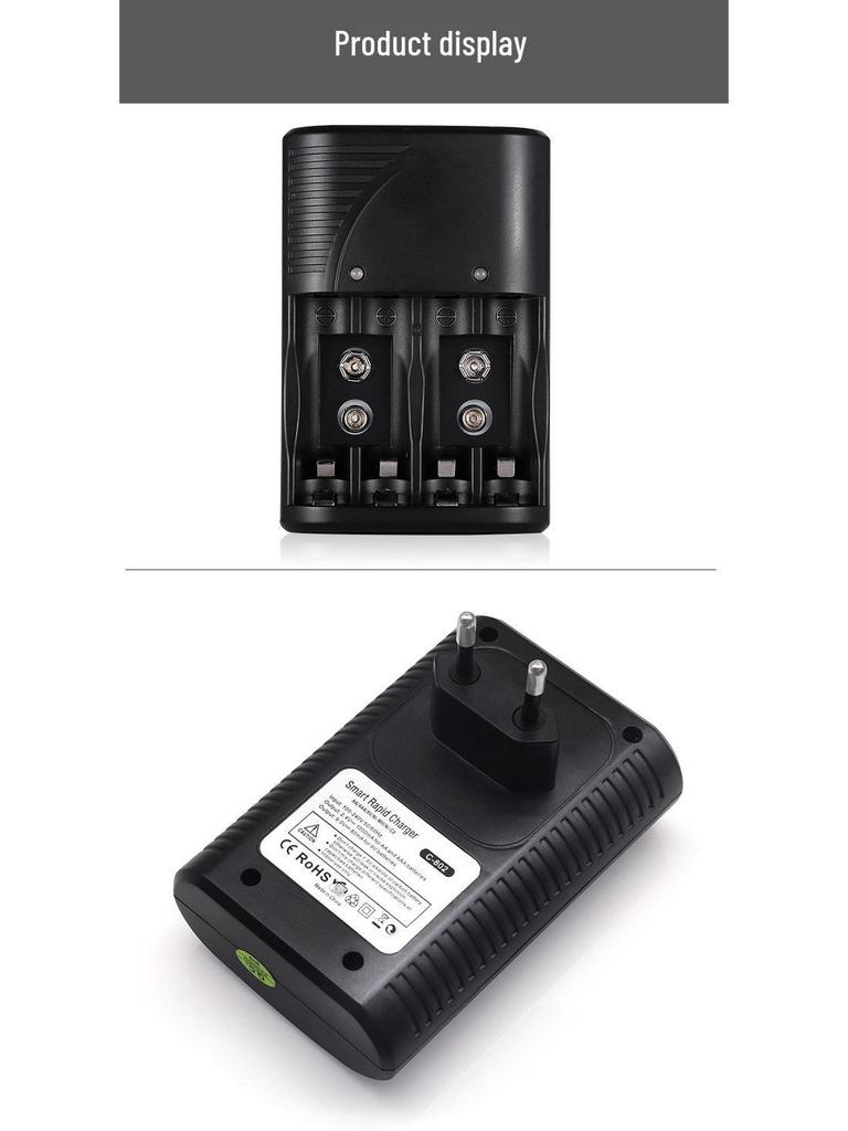 Universal Smart Rapid Charger for 5-9V Ni-MH Batteries with Auto Green Light
