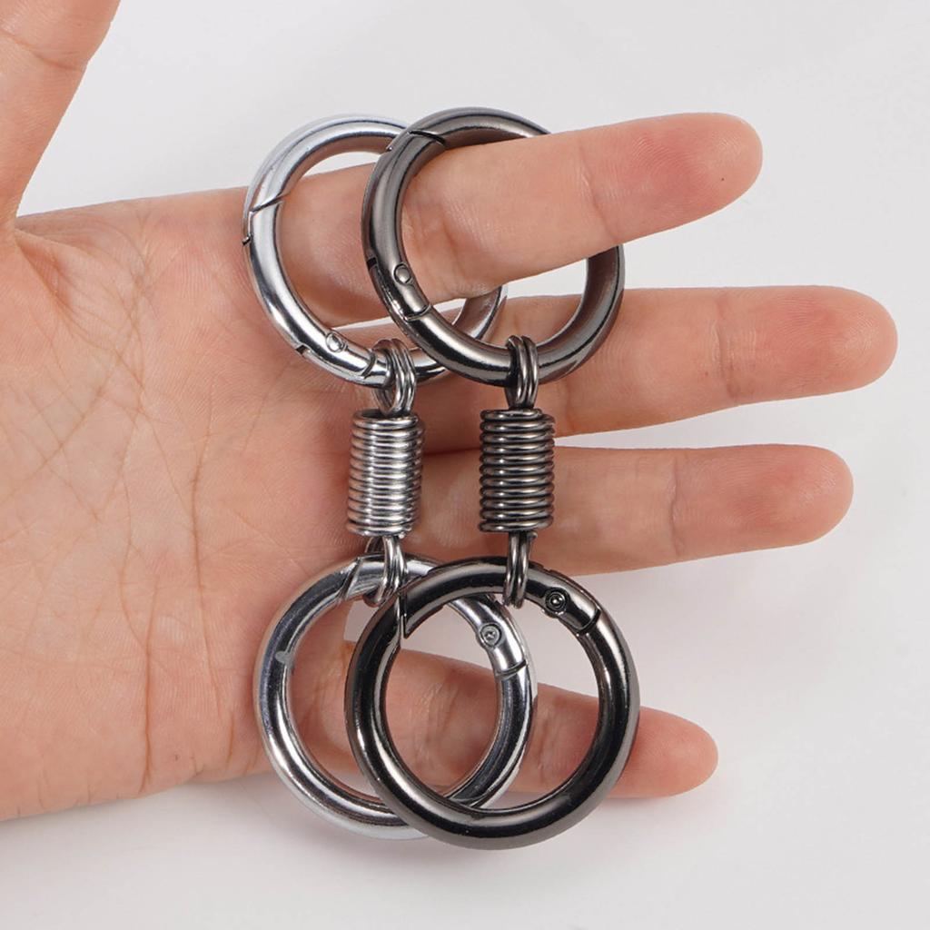 Zestaw 3 Wiosennych Podwójnych Breloków Wygodne Rozdzielanie Proste Breloki Elegancki Brelok Stopowy Materiał na Torbę na Klucze