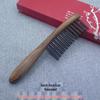 Purple Sandalwood Double Row Massage Comb with Green Sandalwood Hair Smoother and Engraved Portable Design