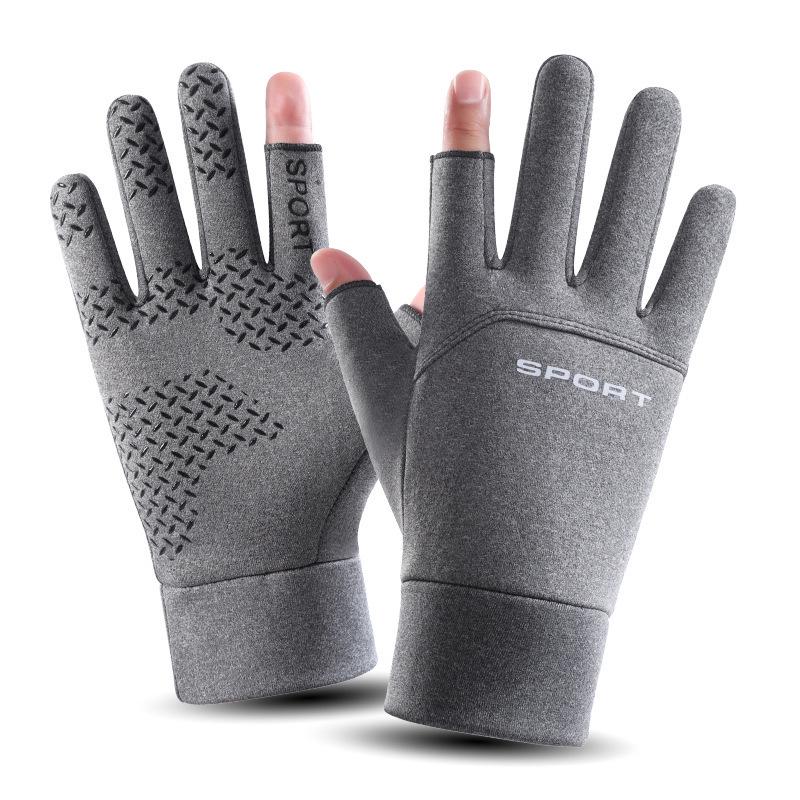 Men's Full-Finger Winter Cycling Gloves: Windproof, Waterproof, Non-Slip, Touchscreen-Compatible, Fleece-Lined for Cold Weather.