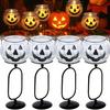 Pumpkin Candlestick Halloween Candle Holder with Stand High Stability Ghost Tealight Candle Bracket Party Decoration
