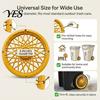 Outdoor Trash Can Accessories Rim Cover, Modern Decorative Wheel Spider-Spoke Residential Upgrades Style Accessory for Standard Garbage Bin