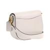 Coach Harley Shoulder Bag 22 Solid Color Flap Hardware Snap Closure Glove Leather Saddle Bag Women Shoulder Bag White CM705-B4HA