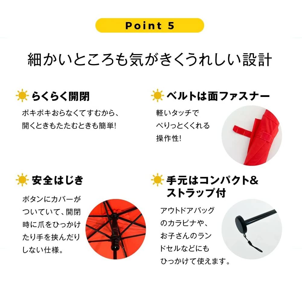 Waterfront Folding New Carbon Dark Super Umbrella, Ultra-Light Fiber, Navy, 50cm, Lightweight, Water-Repellent, Unisex, U350-0283DN1-B6